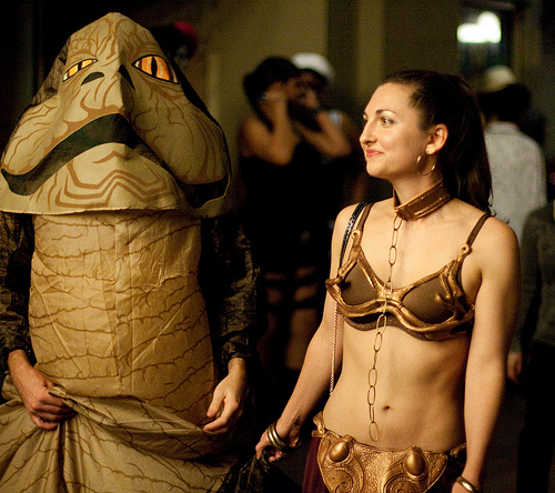 Slave Leia and Jabba the Hut